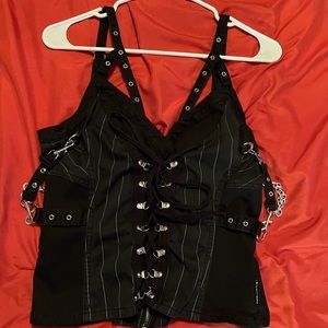 tripp nyc pin strip vest top ⛓️